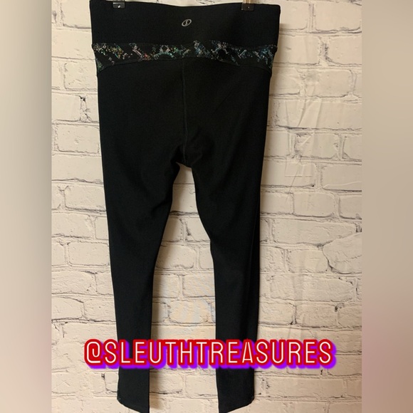 Women’s Spalding Black Multicolor Full Length Skinny Leggings Size M - Picture 4 of 6